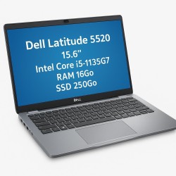 💼 Dell Latitude 5520 – 15.6" Intel Core i5-1135G7U - Ram 16Go - SSD 250Go - Windows 11 Pro
